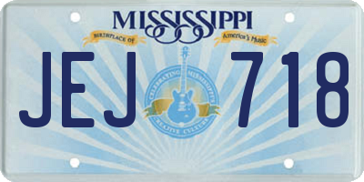 MS license plate JEJ718