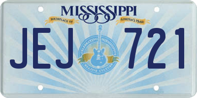 MS license plate JEJ721