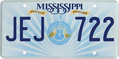 MS license plate JEJ722