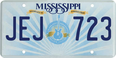 MS license plate JEJ723