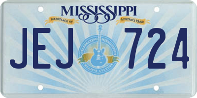 MS license plate JEJ724
