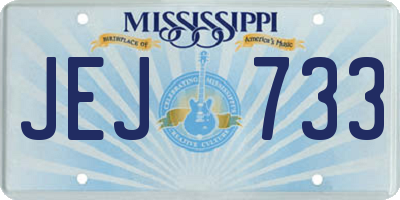 MS license plate JEJ733