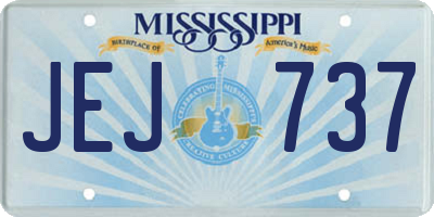 MS license plate JEJ737