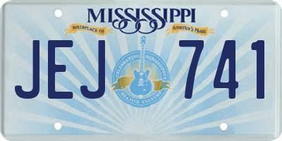 MS license plate JEJ741