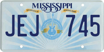 MS license plate JEJ745