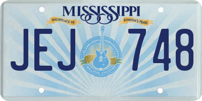 MS license plate JEJ748