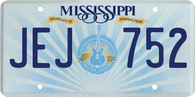 MS license plate JEJ752