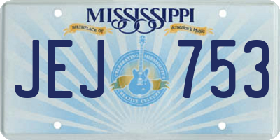 MS license plate JEJ753