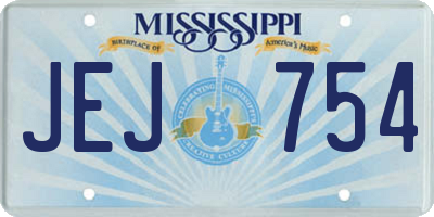 MS license plate JEJ754