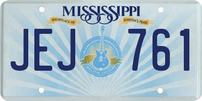 MS license plate JEJ761
