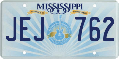 MS license plate JEJ762