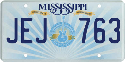 MS license plate JEJ763
