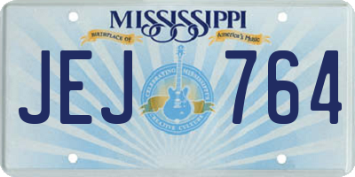 MS license plate JEJ764