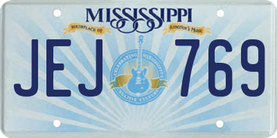 MS license plate JEJ769