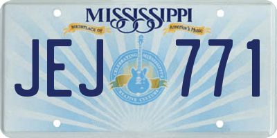 MS license plate JEJ771