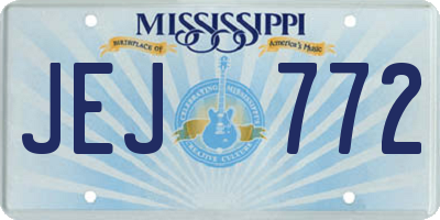 MS license plate JEJ772