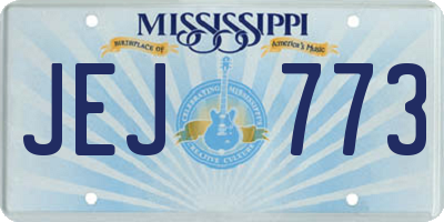 MS license plate JEJ773