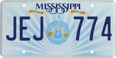 MS license plate JEJ774