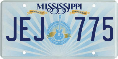 MS license plate JEJ775