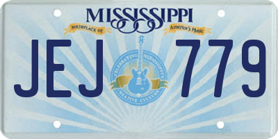 MS license plate JEJ779