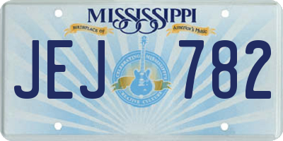 MS license plate JEJ782