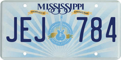 MS license plate JEJ784