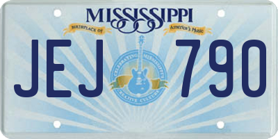 MS license plate JEJ790
