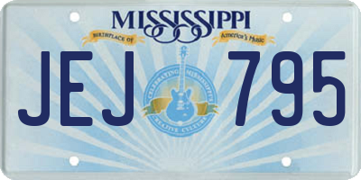 MS license plate JEJ795