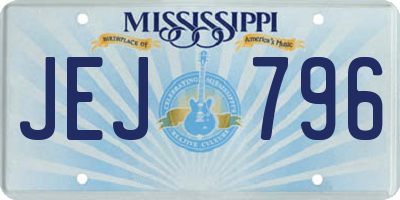 MS license plate JEJ796