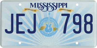 MS license plate JEJ798