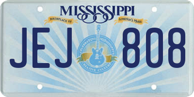 MS license plate JEJ808