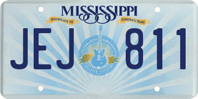 MS license plate JEJ811