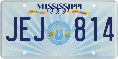 MS license plate JEJ814
