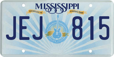 MS license plate JEJ815