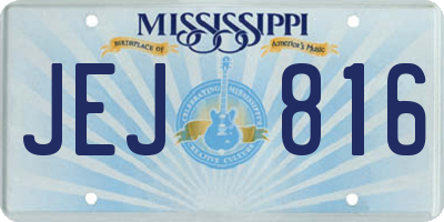MS license plate JEJ816