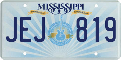 MS license plate JEJ819