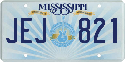 MS license plate JEJ821
