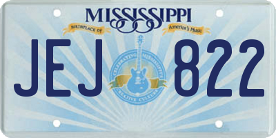 MS license plate JEJ822