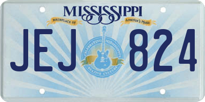 MS license plate JEJ824