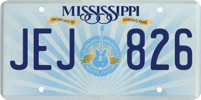 MS license plate JEJ826