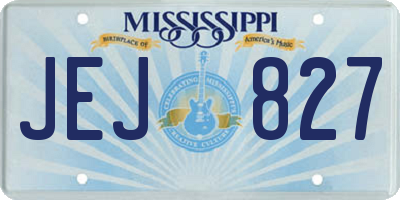 MS license plate JEJ827