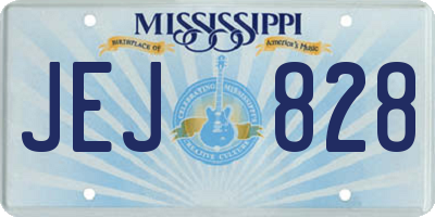 MS license plate JEJ828