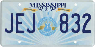 MS license plate JEJ832