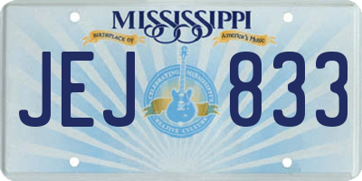 MS license plate JEJ833