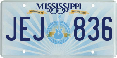MS license plate JEJ836