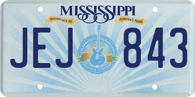 MS license plate JEJ843
