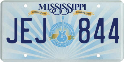 MS license plate JEJ844