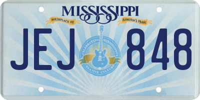 MS license plate JEJ848