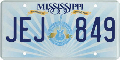 MS license plate JEJ849