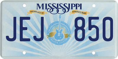 MS license plate JEJ850